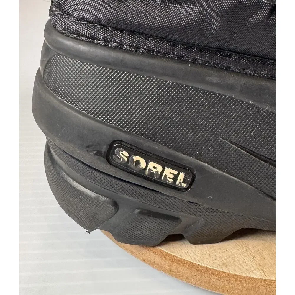 Sorel Cub Kids Size 12 Black Waterproof Insulated Snow Boots Drawstring